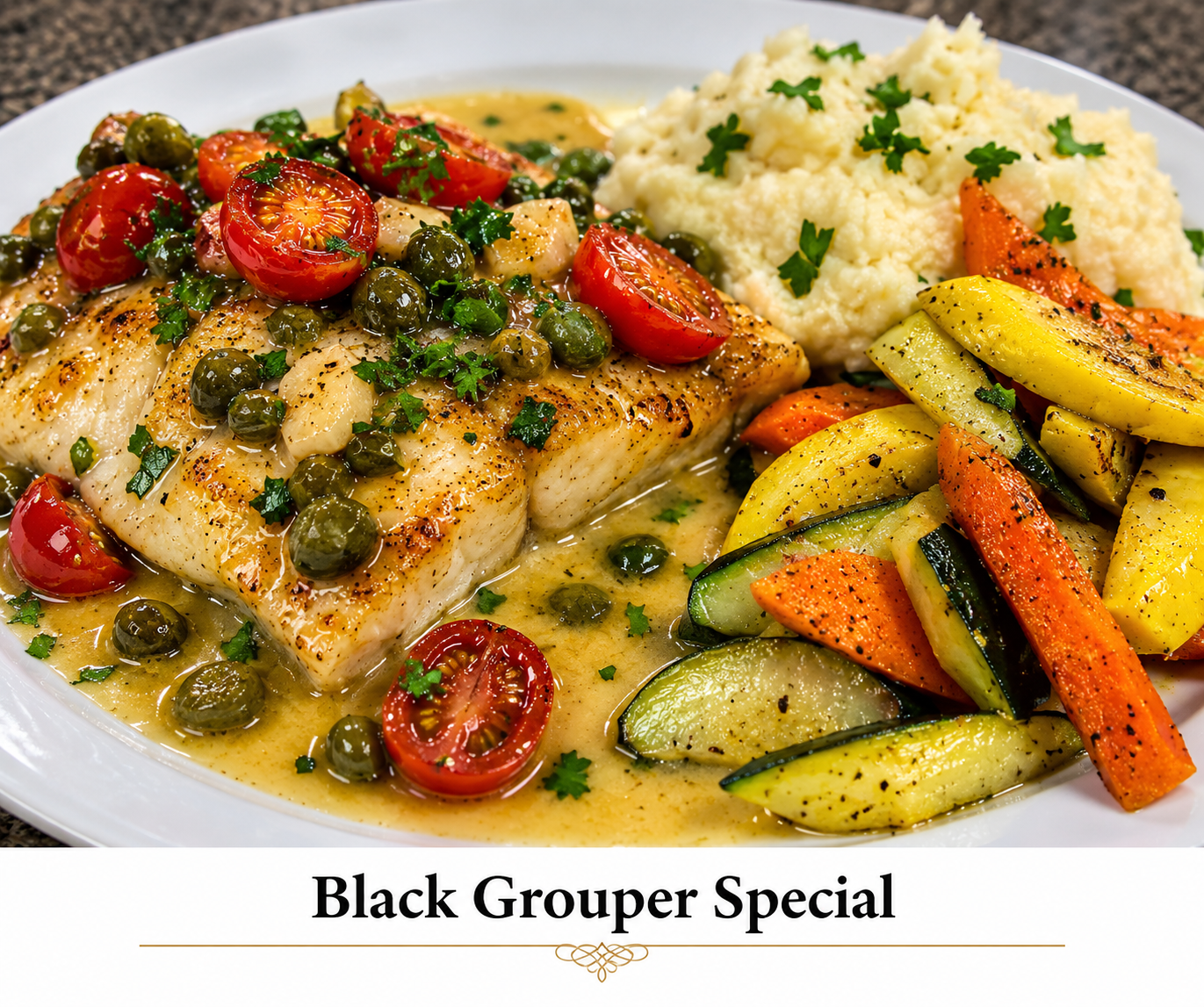 Black Grouper Special at Caffè Positano