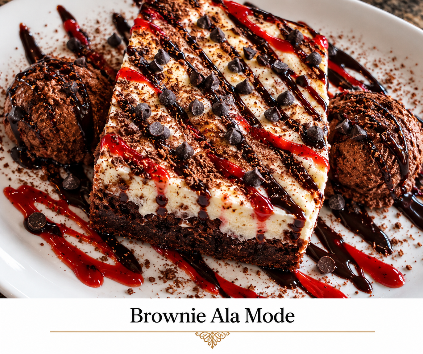Brownie Ala Mode dessert special at Caffè Positano