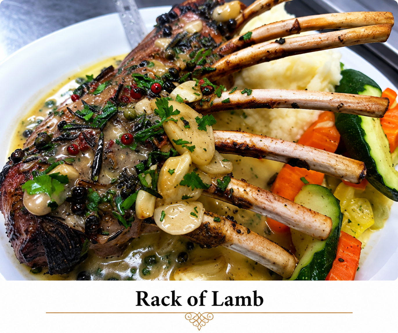 Rack of Lamb featured special at Caffè Positano